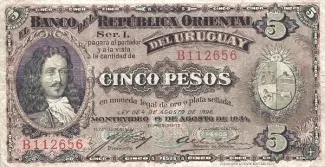 Uruguay 5 Pesos, 1896 image