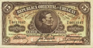 Uruguay 5 Pesos, 1914 image