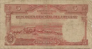 Uruguay 5 Pesos, 1937 reverse