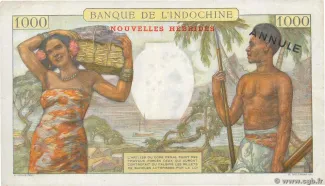 Vanuatu 1.000 Francs, 1945 reverse