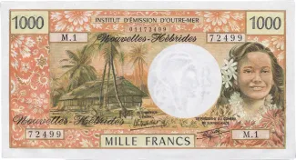 Vanuatu 1.000 Francs, 1970-1980