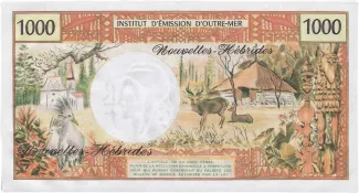 Vanuatu 1.000 Francs, 1970-1980 reverse