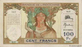 Vanuatu 100 Francs, 1941-1945