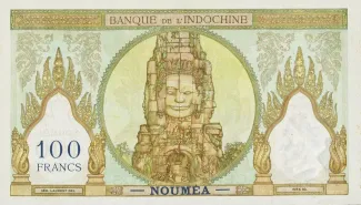 Vanuatu 100 Francs, 1945 reverse