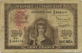 Vanuatu 100 Francs, 1945