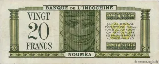 Vanuatu 20 Francs, 1945 reverse