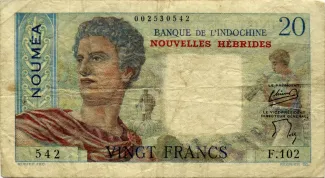 Vanuatu 20 Francs, 1951-1963