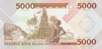 Vanuatu 5.000 Vatu, 1993 reverse