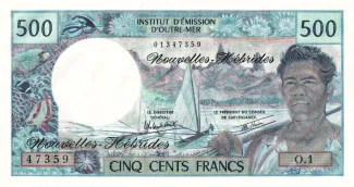 Vanuatu 500 Francs, 1970-1980