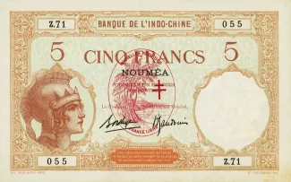 Vanuatu 5 Francs, 1941