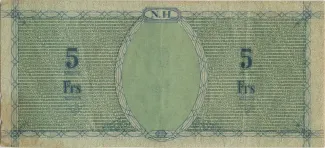 Vanuatu 5 Francs, 1943 reverse