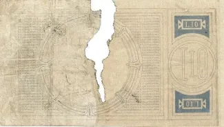 Vatican City 10 Lire, 1868 reverse