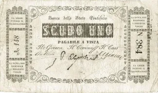 Vatican City 1 Scudo, 1853 image