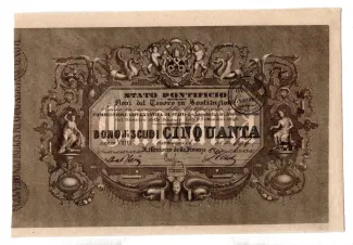 Vatican City 50 Scudi, 1849 image