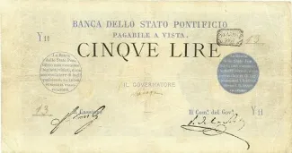 Vatican City 5 Lire, 1867 image
