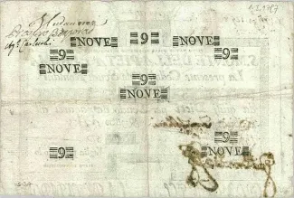 Vatican City 9 Scudi, 1785-1797 reverse