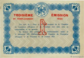 Vaucluse, Department of 1 Franc, 1925 reverse