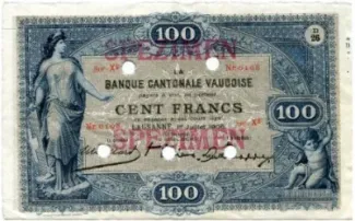 Vaud 100 Francs, 1883-1906