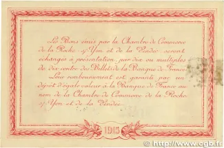 Vende, Department of 1 Franc, 1915-1922 reverse