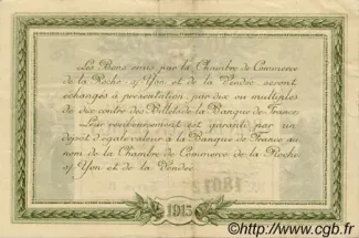 Vende, Department of 2 Francs, 1915-1922 reverse