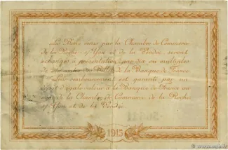 Vende, Department of 50 Centimes, 1915 reverse