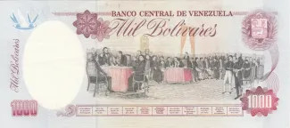Venezuela 1.000 Bolivares, 1991-1992 reverse
