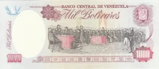 Venezuela 1.000 Bolivares, 1994-1998 reverse