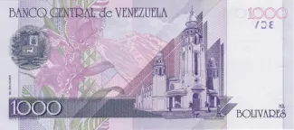 Venezuela 1.000 Bolivares, 1998 reverse