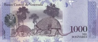 Venezuela 1.000 Bolivares, 2016-2017 reverse