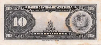 Venezuela 10 Bolivares, 1945-1960 reverse