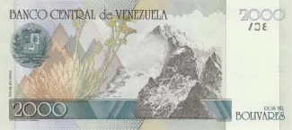 Venezuela 2.000 Bolivares, 1998 reverse
