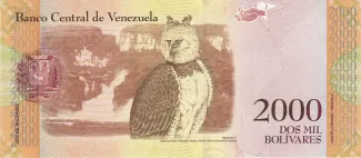 Venezuela 2.000 Bolivares, 2016 reverse