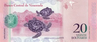 Venezuela 20 Bolivares, 2007-2014 reverse