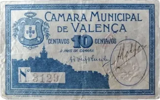 Viana do Castelo, District of 10 Centavos,  obverse