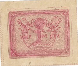 Viana do Castelo, District of 1 Centavo,  obverse