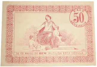 Viana do Castelo, District of 50 Centavos, 1917-1922 reverse