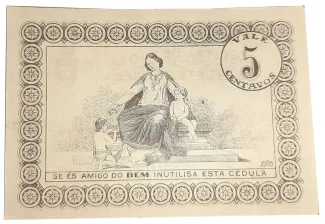 Viana do Castelo, District of 5 Centavos, 1917-1922 reverse
