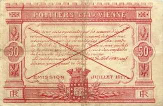 Vienne, Department of 50 Centimes, 1917 reverse