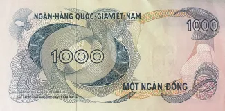 South Vietnam 1.000 Dong, 1971 reverse
