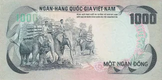 South Vietnam 1.000 Dong, 1972 reverse