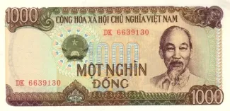 Vietnam 1.000 Dong, 1987 obverse
