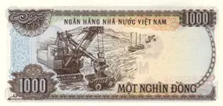 Vietnam 1.000 Dong, 1987 reverse