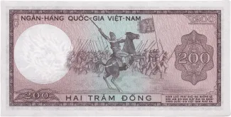 South Vietnam 200 Dong, 1966 reverse