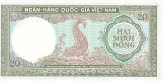 South Vietnam 20 Dong, 1964 reverse