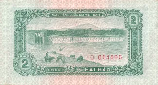 North Vietnam 2 Hào, 1958 reverse