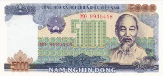 Vietnam 5.000 Dong, 1987 obverse