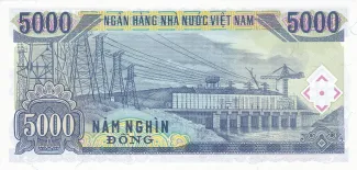 Vietnam 5.000 Dong, 1991 reverse