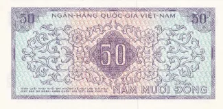South Vietnam 50 Đồng, 1966 reverse