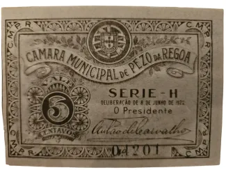 Vila Real, District of 5 Centavos, 1922 obverse