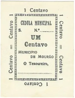 vora, District of 1 Centavo,  obverse